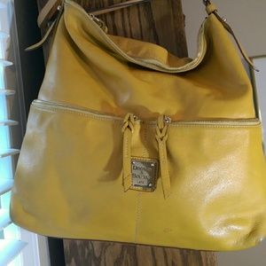 Deep mustard color Dooney&  Bourke large leather s